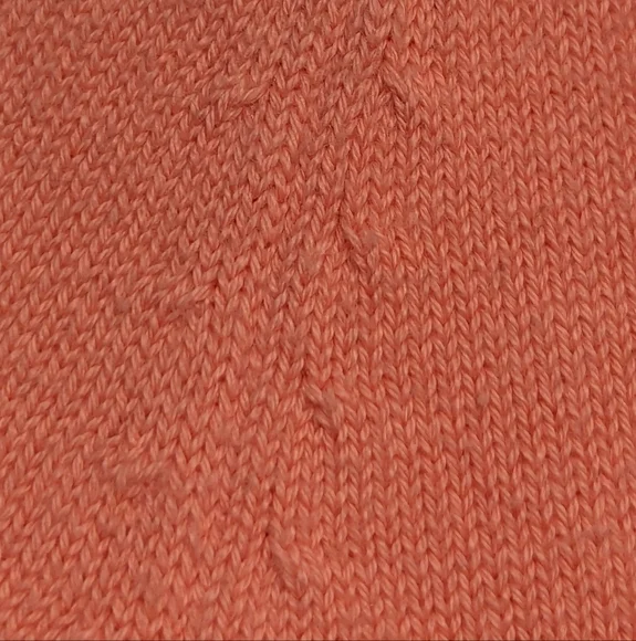 Talbots LP Zip Up Cardigan pink salmon vintage partial ribbing - Picture 7 of 9